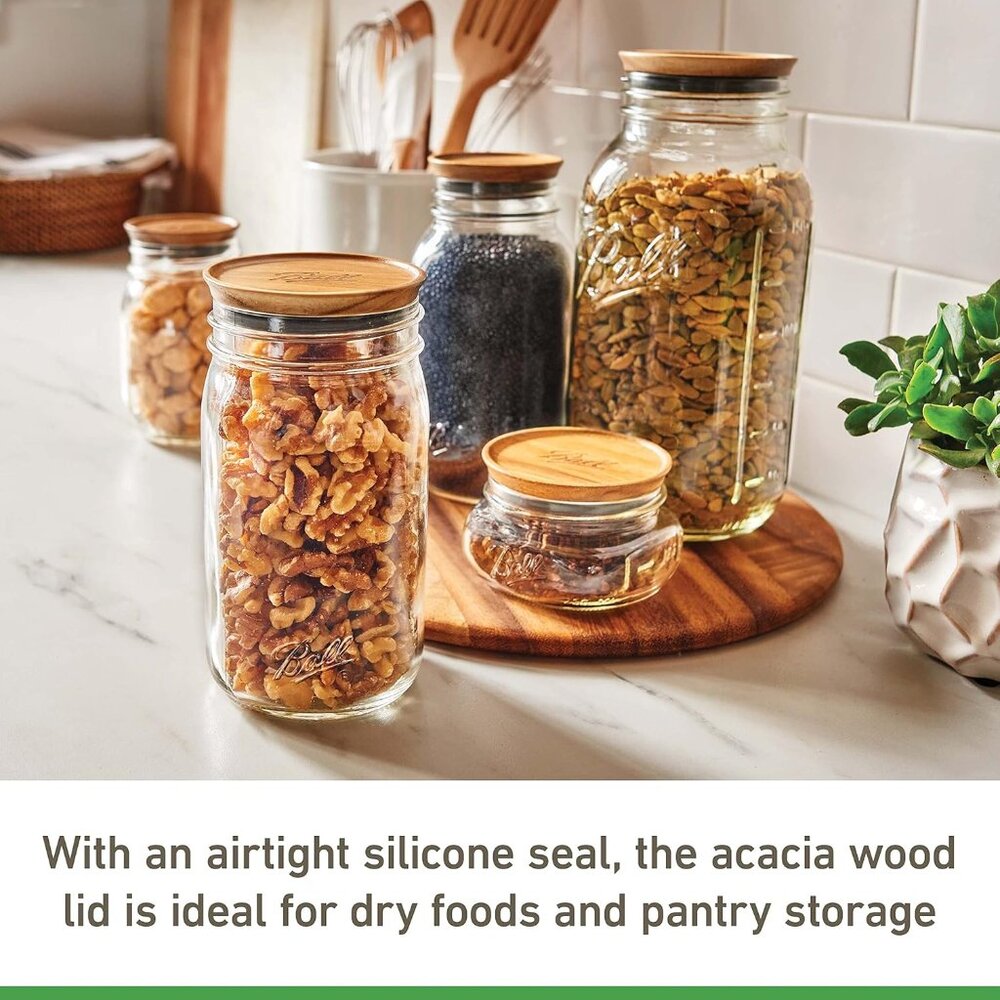 Jar Wooden Storage Lids - Picture 2 of 3